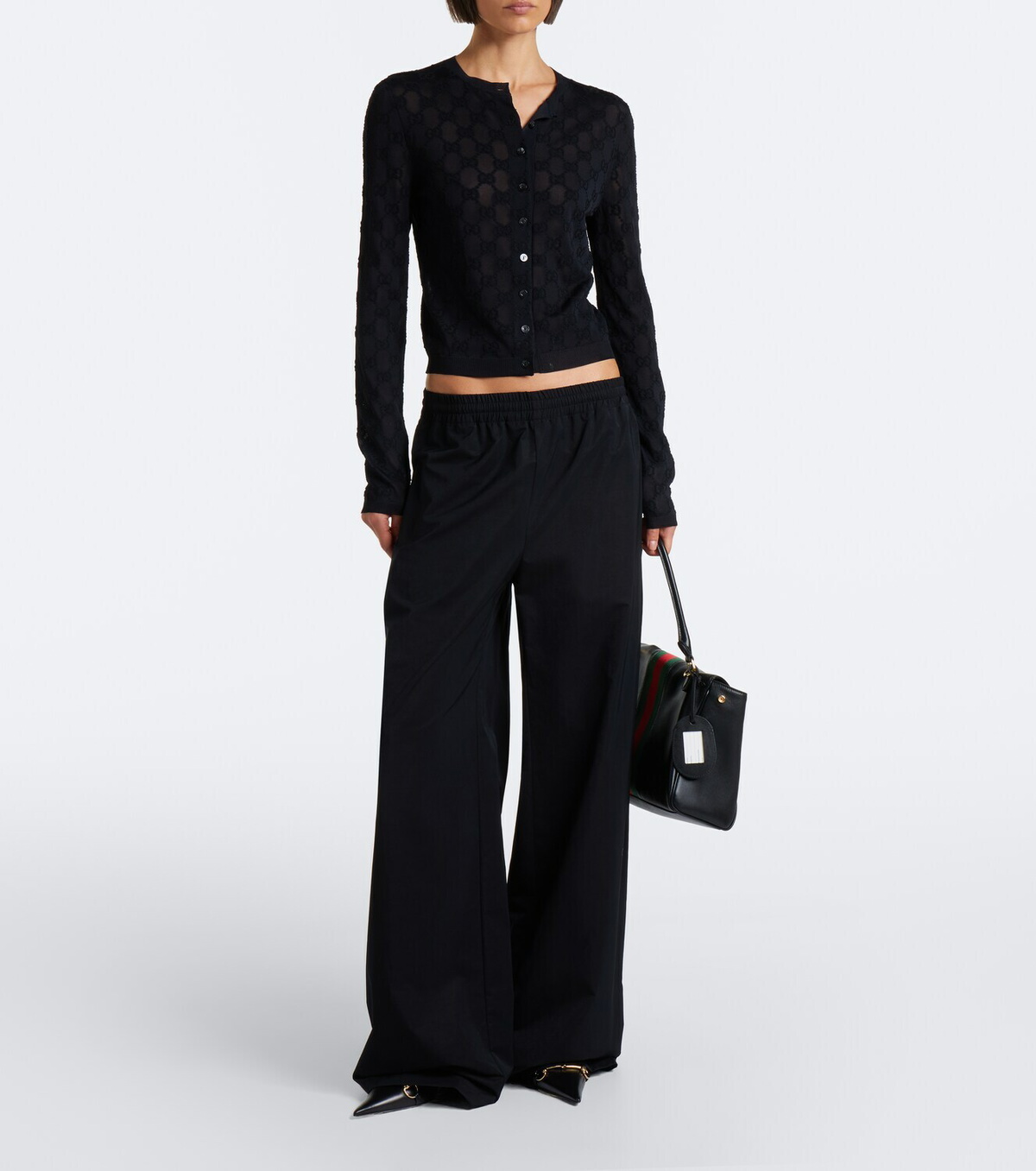 Gucci Technical twill wide-leg pants
