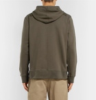 Craig Green - Poplin-Panelled Cotton-Blend Jersey Zip-Up Hoodie - Men - Green