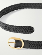 TOM FORD - 3cm Woven Leather Belt - Brown