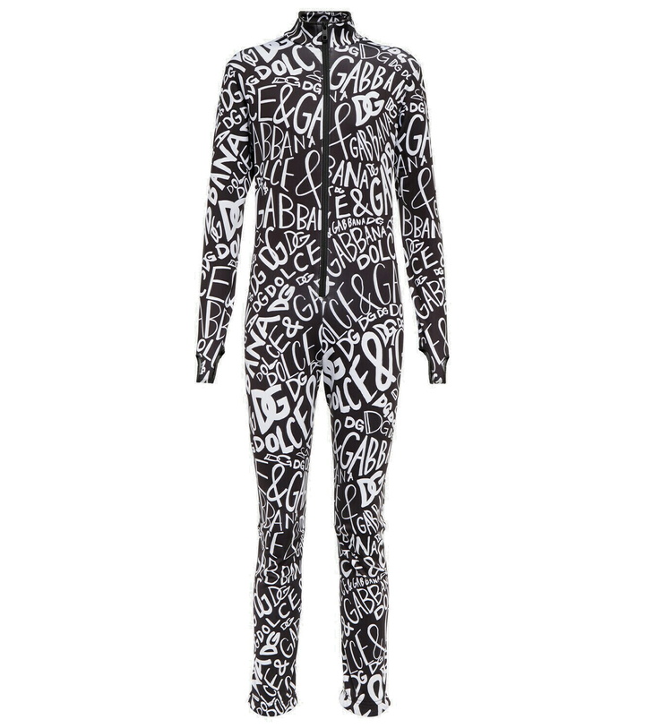 Photo: Dolce&Gabbana - Logo-print ski jumpsuit