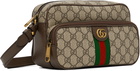 Gucci Beige & Brown Small Ophidia Messenger Bag