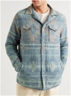 Faherty - Doug Good Feather Reversible Quilted Padded Denim Overshirt - Blue
