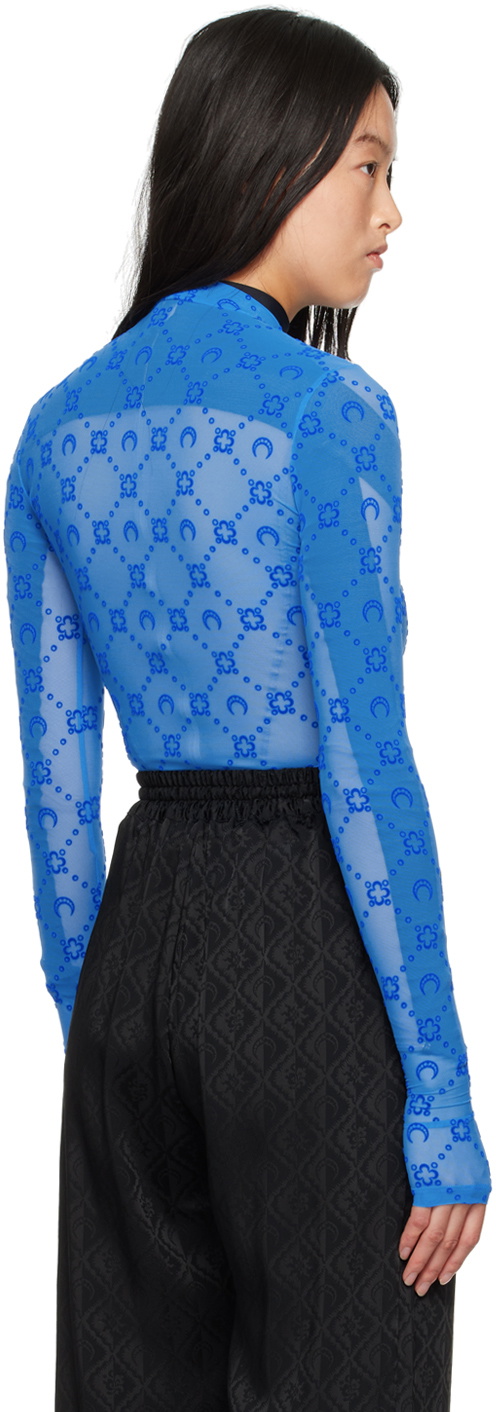 Marine Serre SSENSE Exclusive Blue Moonogram Second Skin