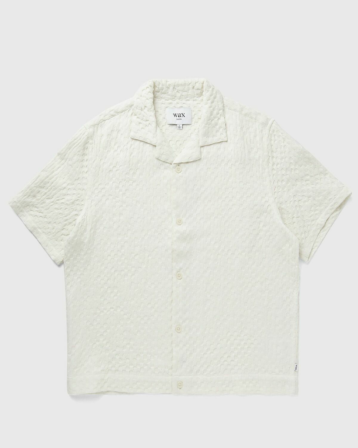 Wax London LIDO SS SHIRT BOX DOBBY White Mens Shortsleefe