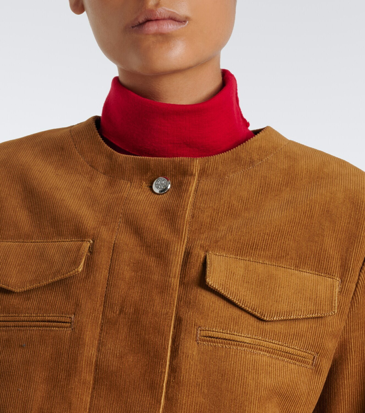 Tory Burch Cropped cotton corduroy jacket