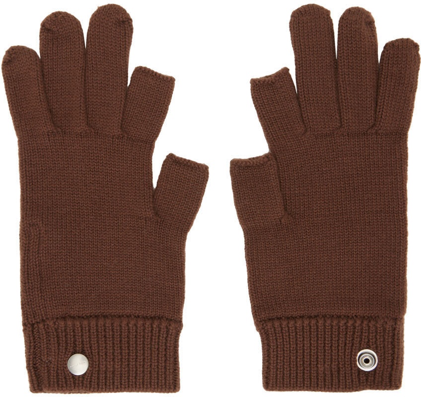 Photo: Rick Owens Brown Cashmere Touchscreen Gloves