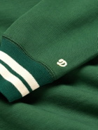 Drake's - Logo-Embroidered Striped Cotton-Jersey Sweatshirt - Green