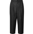 Comme des Garçons HOMME - Cropped Garment-Dyed Cotton and Nylon-Blend Twill Trousers - Black