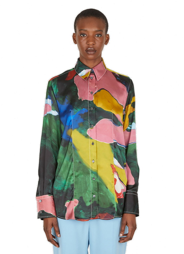 Photo: Abstract Motif Shirt in Green