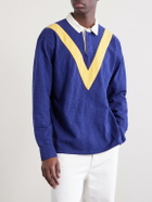 Drake's - Chevron Flame Cotton-Jersey Rugby Shirt - Blue
