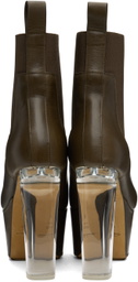 Rick Owens Khaki Porterville Minimal Grill Beatle 65 Chelsea Boots
