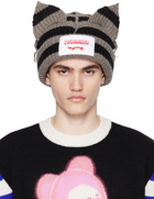 Charles Jeffrey LOVERBOY SSENSE Exclusive Gray & Black Chunky Ears Beanie