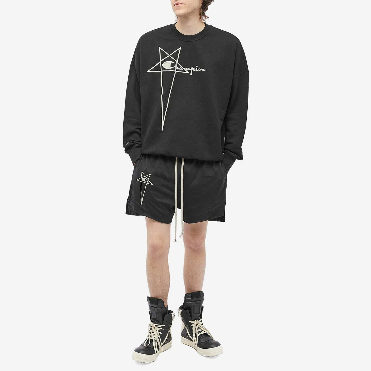 Rick Owens x Champion Dolphin Boxers in Black Rick Owens