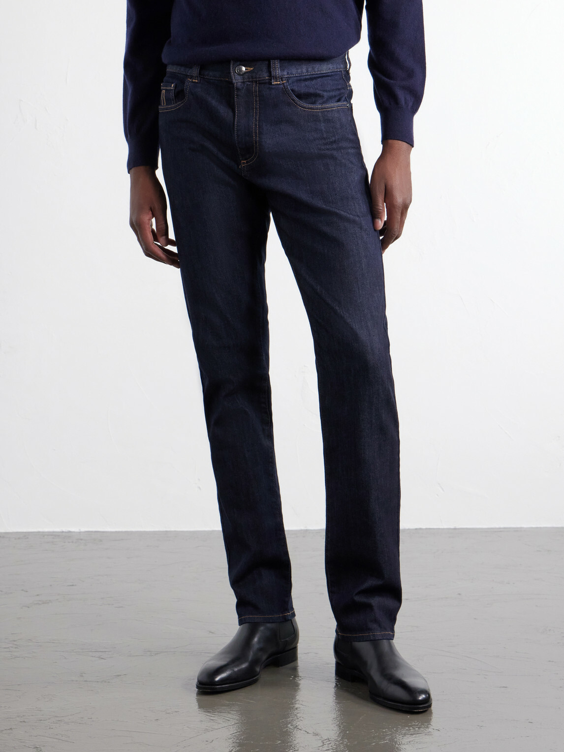 Canali - Slim-Fit Straight-Leg Jeans - Blue