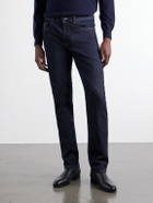 Canali - Slim-Fit Straight-Leg Jeans - Blue
