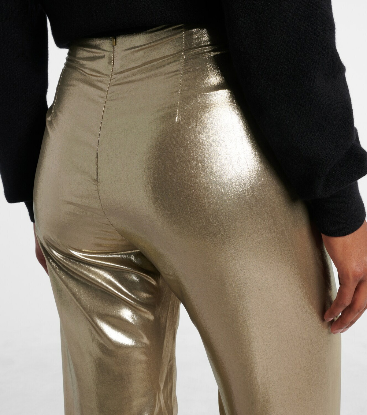 Galvan High-rise wide-leg pants