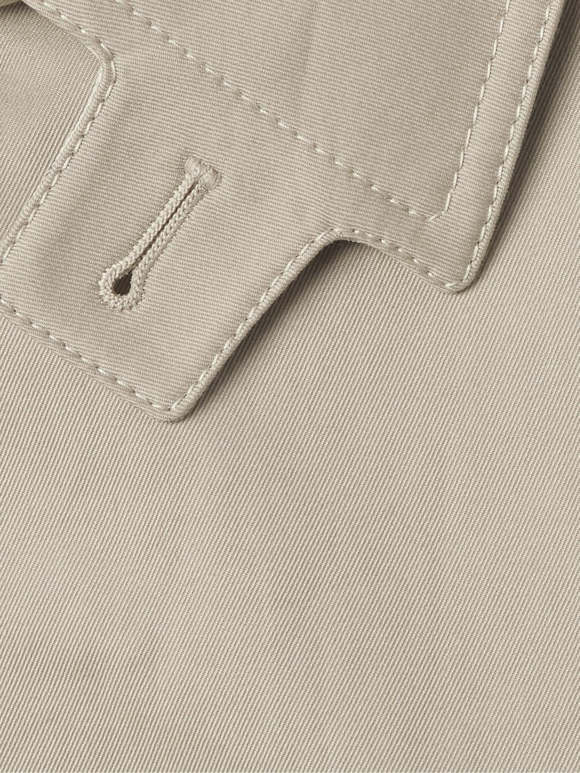 Burberry - Belted Cotton-Gabardine Trench Coat - Gray