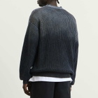 Bound Men's Spray Wash Cropped Knit Jumper in Midnight Blue
