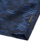 Ermenegildo Zegna - Mid-Length Printed Swim Shorts - Men - Navy