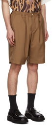 Marni Tan Pleated Shorts