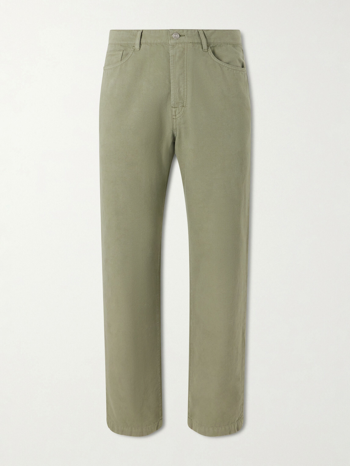 Mr P. - Edward Straight-Leg Linen Trousers - Green