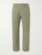 Mr P. - Edward Straight-Leg Linen Trousers - Green