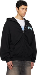 We11done Black Angel Rock Zip-Up Hoodie