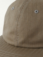 Beams Plus - Leather-Trimmed Herringbone Cotton Cap