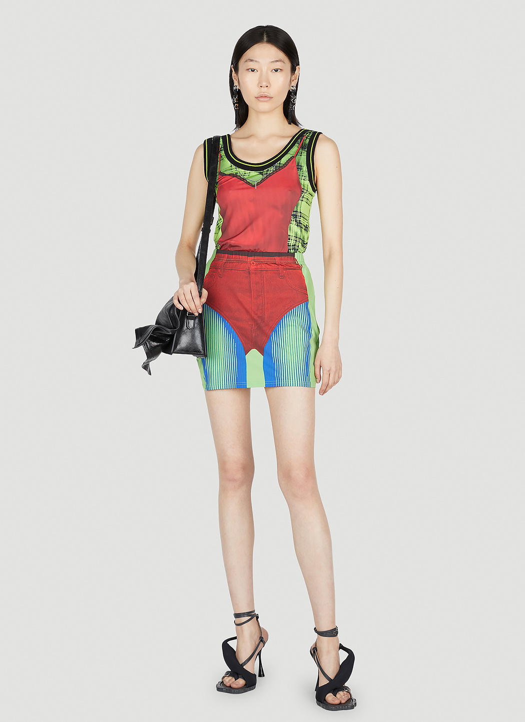 Y/Project x Jean Paul Gaultier Trompe L'Oeil Janty Skirt