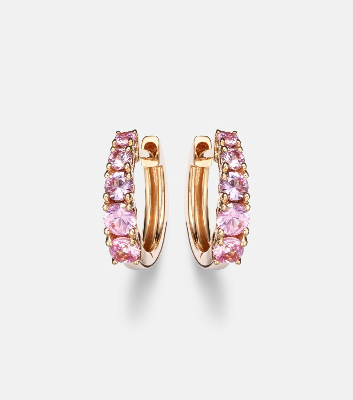 Anita Ko Graduated 18kt rose gold huggie earrings with sapphires