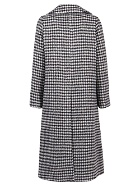 SKILLS&GENES - Long Double-breasted Houndstooth Coat