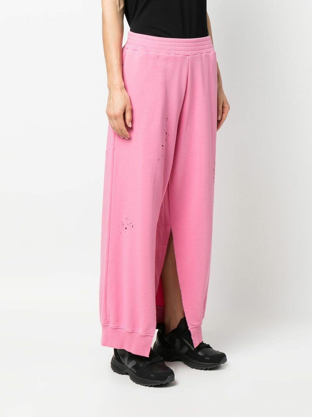 Mm6 Ladies Pink Split Detail Track Pants, Size X-Small