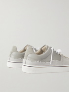Maison Margiela - Evolution Distressed Canvas and Leather Sneakers - Gray