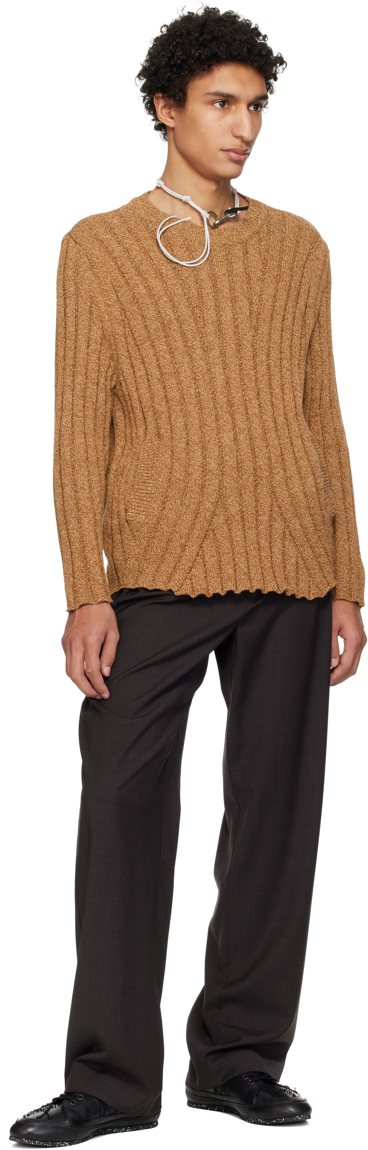 Kiko Kostadinov Tan Kada Knit Sweater