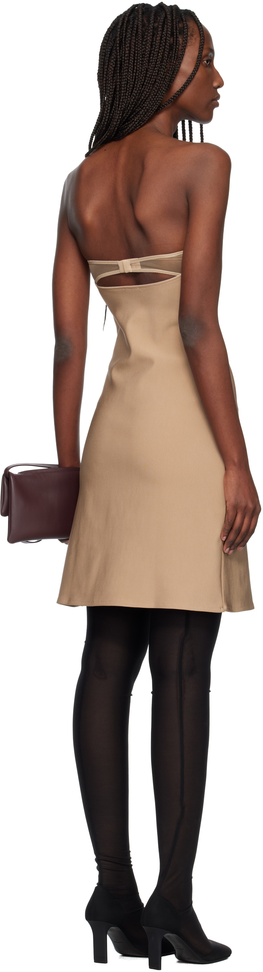 Courrèges Beige Bustier Lingerie Jersey Minidress