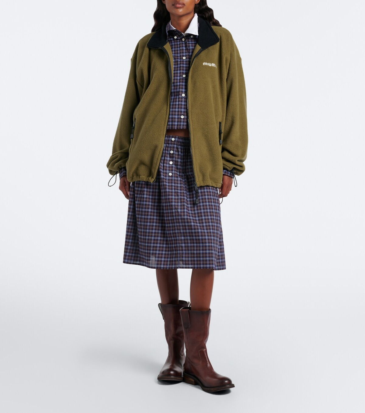 Miu Miu Oversized fleece jacket