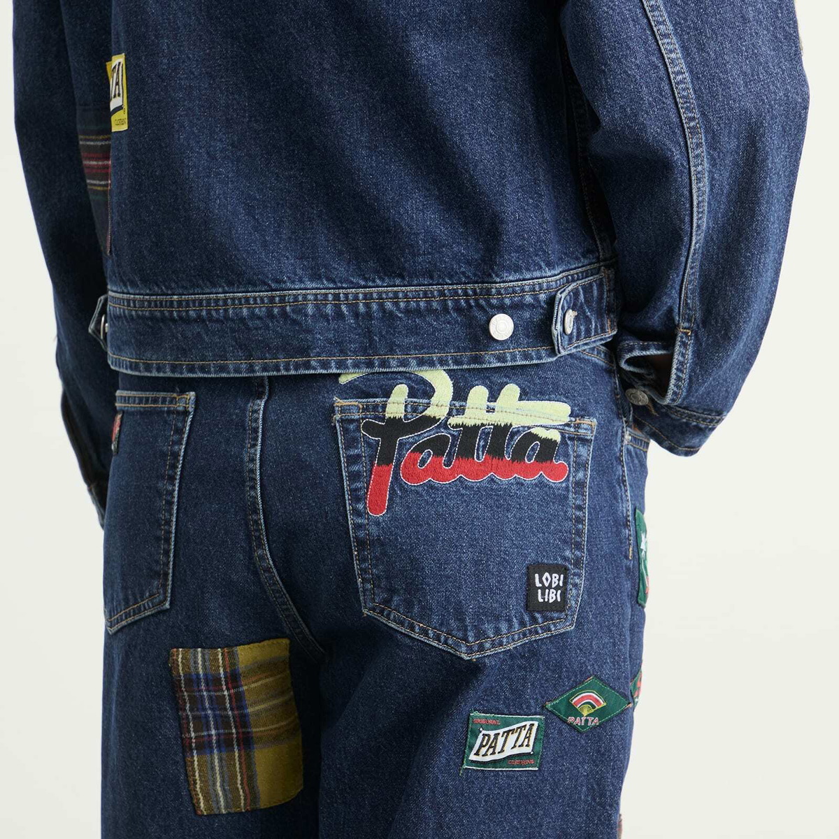 Patta Men's Whole Lotta Labels Denim Pants in Blue