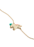 Aliita Unicornio 9kt Gold Necklace - White - One Size