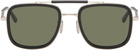 Givenchy Silver & Black Day Sunglasses