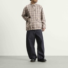 Comme des Garçons Homme Men's Check Triple Layer Jacket in Beige/Navy/Brown