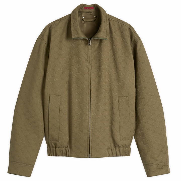 Photo: Gucci Men's GG Canvas Bomber Jacket in Green