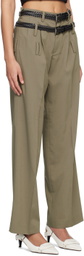 lesugiatelier Khaki Belted Trousers