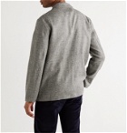 DE BONNE FACTURE - Unstructured Mélange Brushed-Wool Suit Jacket - Gray