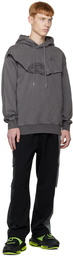 Feng Chen Wang Gray Paneled Hoodie