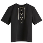 Auralee Women's Wetsuit Jersey Lace Up T-Shirt in Black