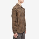 Margaret Howell Men's Bold Check Simple Shirt in Brown