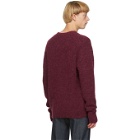 Acne Studios Burgundy Wool and Alpaca Sweater