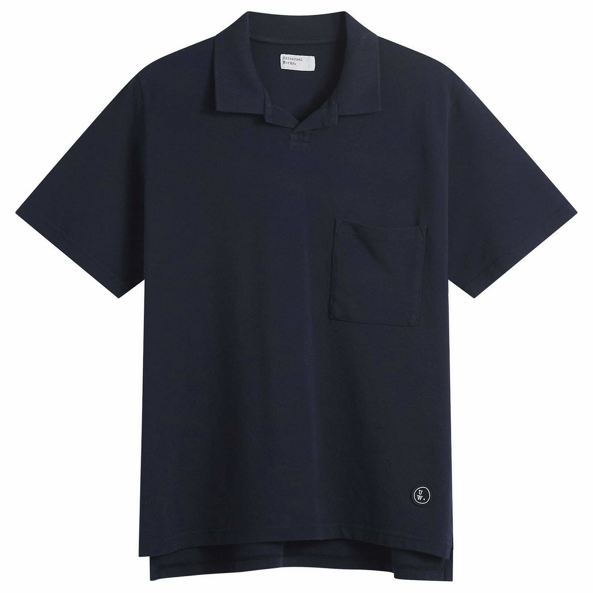 Universal Works Men's Piquet Vacation Polo in Bright Navy