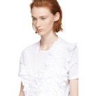 Chika Kisada White Shirred Panel T-Shirt
