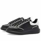 Alexander McQueen Men's Court Sneakers in Black/White/White